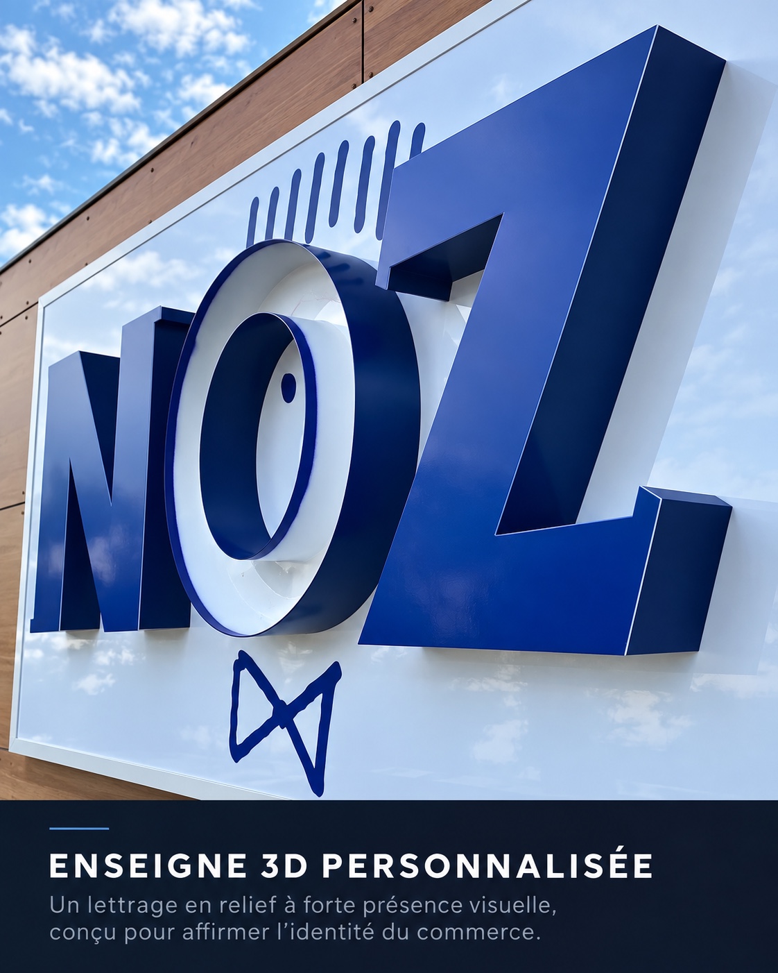 NOZ — Enseigne 3D personnalisée