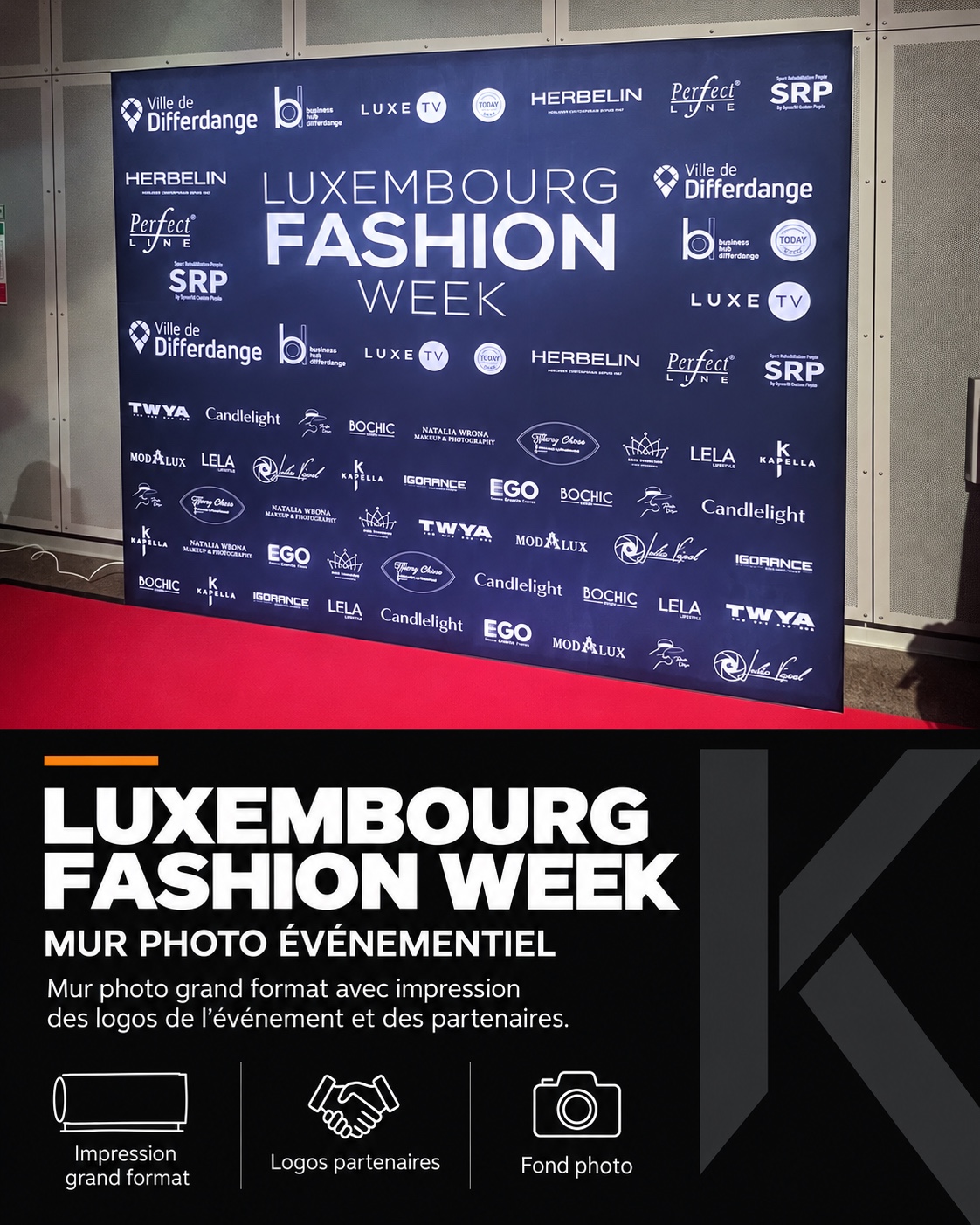 Luxembourg Fashion Week — Mur photo événementiel